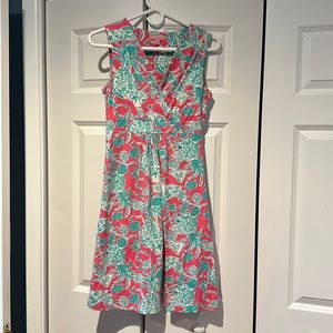 Pink and green Lilly Pulitzer dress sz S
